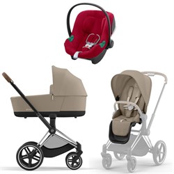 Коляска 3 в 1 Cybex Priam IV Chrome Brown complete и автокресло Aton B2 i-Size Dynamic Red Cozy Beige 1714615599 - фото 44513