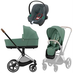 Коляска 3 в 1 Cybex Priam IV Chrome Brown complete и автокресло Aton B2 i-Size Steel Grey Leaf Green 226806427 - фото 44743