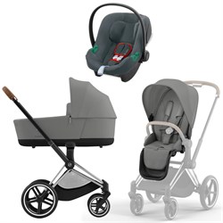 Коляска 3 в 1 Cybex Priam IV Chrome Brown complete и автокресло Aton B2 i-Size Steel Grey Mirage Grey 169142423 - фото 44838