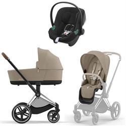 Коляска 3 в 1 Cybex Priam IV Chrome Brown complete и автокресло Aton B2 i-Size Volcano Black Cozy Beige 867531638 - фото 45119