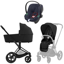 Коляска 3 в 1 Cybex Priam IV Matt Black complete и автокресло Aton B2 i-Size Bay Blue Sepia Black 998122140 - фото 45245