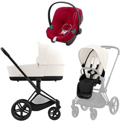 Коляска 3 в 1 Cybex Priam IV Matt Black complete и автокресло Aton B2 i-Size Dynamic Red Off White 872695813 - фото 45300