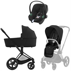 Коляска 3 в 1 Cybex Priam IV Matt Black complete и автокресло Aton B2 i-Size Volcano Black Sepia Black 562704090 - фото 45450
