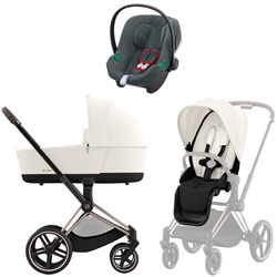 Коляска 3 в 1 Cybex Priam IV Rosegold complete и автокресло Aton B2 i-Size Steel Grey Off White 1758860989 - фото 46232