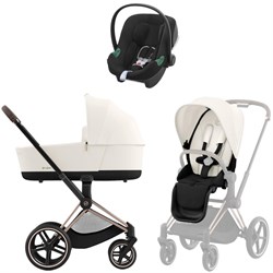 Коляска 3 в 1 Cybex Priam IV Rosegold complete и автокресло Aton B2 i-Size Volcano Black Off White 23091552 - фото 46548