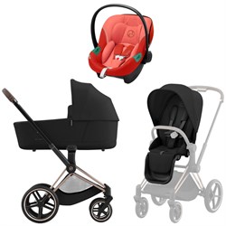 Коляска 3 в 1 Cybex Priam IV Rosegold complete и автокресло Aton S2 i-Size Hibiscus Red Sepia Black 35329271 - фото 46969