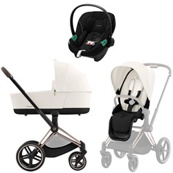 Коляска 3 в 1 Cybex Priam IV Rosegold complete и автокресло Aton S2 i-Size Moon Black Off White 862982665 - фото 47504