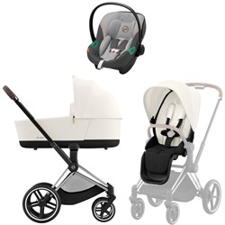 Коляска 3 в 1 Cybex Priam IV Chrome Brown complete и автокресло Aton S2 i-Size Lava Grey Off White 2032346058 - фото 48212