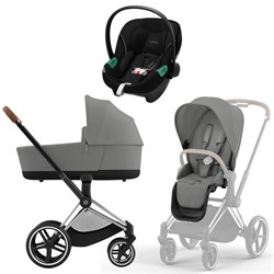 Коляска 3 в 1 Cybex Priam IV Chrome Brown complete и автокресло Aton S2 i-Size Moon Black Mirage Grey 44910189 - фото 48352