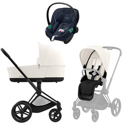 Коляска 3 в 1 Cybex Priam IV Matt Black complete и автокресло Aton S2 i-Size Ocean Blue Off White 862981686 - фото 48946