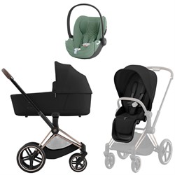 Коляска 3 в 1 Cybex Priam IV Rosegold complete и автокресло Cloud T i-Size Leaf Green Plus Sepia Black 111611728 - фото 49491