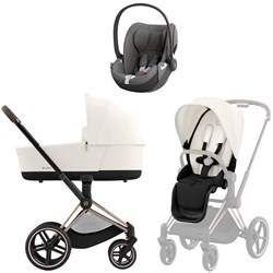Коляска 3 в 1 Cybex Priam IV Rosegold complete и автокресло Cloud T i-Size Mirage Grey Off White 783151164 - фото 49774