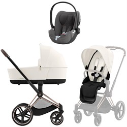 Коляска 3 в 1 Cybex Priam IV Rosegold complete и автокресло Cloud T i-Size Mirage Grey Plus Off White 1586462553 - фото 50100
