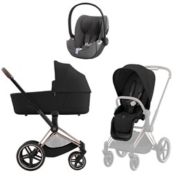 Коляска 3 в 1 Cybex Priam IV Rosegold complete и автокресло Cloud T i-Size Mirage Grey Plus Sepia Black 266582065 - фото 50204