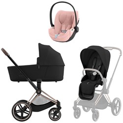 Коляска 3 в 1 Cybex Priam IV Rosegold complete и автокресло Cloud T i-Size Peach Pink Plus Sepia Black 1047587061 - фото 50513