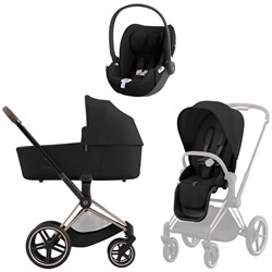 Коляска 3 в 1 Cybex Priam IV Rosegold complete и автокресло Cloud T i-Size Sepia Black Sepia Black 719672223 - фото 50884