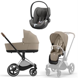 Коляска 3 в 1 Cybex Priam IV Chrome Brown complete и автокресло Cloud T i-Size Mirage Grey Cozy Beige 1783417198 - фото 51509