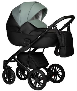 Детская коляска Indigo Mio Eco 2 в 1 05 черная кожа+шалфей кожа 1107353091 - фото 5151