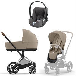 Коляска 3 в 1 Cybex Priam IV Chrome Brown complete и автокресло Cloud T i-Size Mirage Grey Plus Cozy Beige 1539955257 - фото 51750