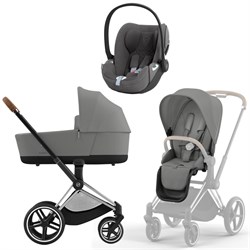 Коляска 3 в 1 Cybex Priam IV Chrome Brown complete и автокресло Cloud T i-Size Mirage Grey Plus Mirage Grey 527859265 - фото 51847