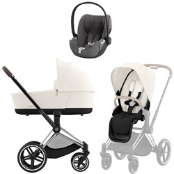 Коляска 3 в 1 Cybex Priam IV Chrome Brown complete и автокресло Cloud T i-Size Mirage Grey Plus Off White 611204575 - фото 51898
