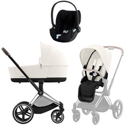 Коляска 3 в 1 Cybex Priam IV Chrome Brown complete и автокресло Cloud T i-Size Sepia Black Plus Off White 1134390128 - фото 52433
