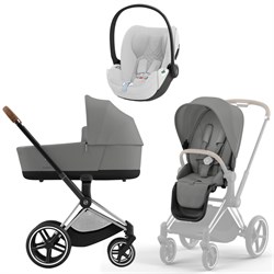 Коляска 3 в 1 Cybex Priam IV Chrome Brown complete и автокресло Cloud T i-Size Platinum White Plus Mirage Grey 1409598266 - фото 52479