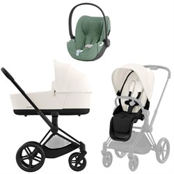 Коляска 3 в 1 Cybex Priam IV Matt Black complete и автокресло Cloud T i-Size Leaf Green Plus Off White 1283188237 - фото 52990