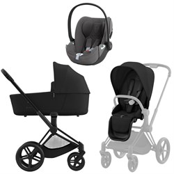 Коляска 3 в 1 Cybex Priam IV Matt Black complete и автокресло Cloud T i-Size Mirage Grey Plus Sepia Black 910033617 - фото 53261