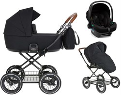 Детская коляска Roan Bass Next Classic d12 3 в 1 с автокреслом Tutis Elo Lux Black RCL063/1 Black 737382702 - фото 54566