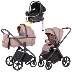 Коляска Carrello Vector CRL-6550 Nova DK791 Grey Line с базой Isofix 3 в 1 Cupcake Beige 349660499 - фото 54616