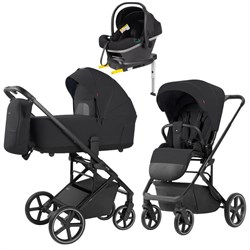 Коляска Carrello Alfa CRL-6522 2025 Nova DK791 Grey Line с базой Isofix 3 в 1 Rock Black 109860176 - фото 55149