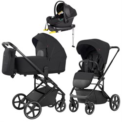 Коляска Carrello Alfa CRL-6522 2025 Nova DK791 Black Line с базой Isofix 3 в 1 Rock Black 1234282076 - фото 55224