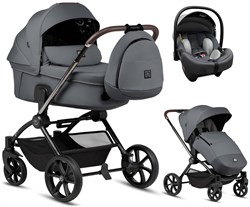 Детская коляска Tutis Gio Plus 3 в 1 с автокреслом Elo Lux EduSky Grey 1552133 Grigio 141782470 - фото 55561