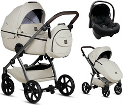 Детская коляска Tutis Uno 5 Plus Leather collection 3 в 1 с автокреслом Elo Lux EduSky Black 1402168 Black Sesame 559052773 - фото 55787