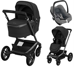 Детская коляска Maxi-Cosi Fame 3 в 1 с автокреслом CabrioFix Select grey Twillic Black/Черный 698338148 - фото 55996