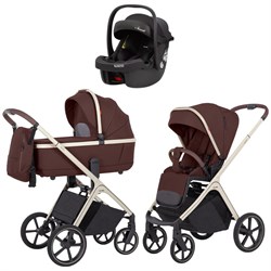 Коляска Carrello Vector CRL-6550 Ammonite AY329 Pro Absolute Black 3 в 1 Sienna Beige 796492799 - фото 58787