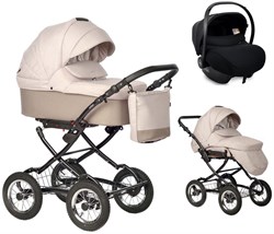Детская коляска Indigo Barbara 21 Classic 3 в 1 с автокреслом Avionaut Cosmo Ba08 бежевый 590676046 - фото 59164