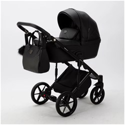 Детская коляска Adamex Lumi Air Deluxe 3 в 1 L-SA02 Черный, эко-кожа 1132618388 - фото 63144