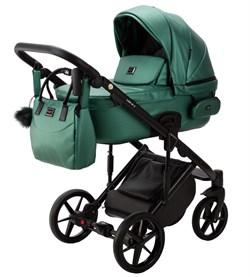 Детская коляска Adamex Lumi Air Deluxe 3 в 1 L-SM01 (ИЗУМРУД. ПЕРЛ 100% КОЖА) 537186774 - фото 64242