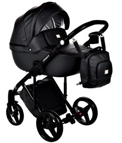 Детская коляска Adamex Luciano Deluxe 3 в 1 61S (ЧЕРНАЯ 100% КОЖА) 703006344 - фото 64284