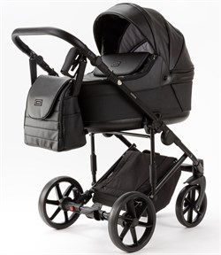 Детская коляска Adamex Locco Light Deluxe 3 в 1 LL-SA02 (ЧЕРН.КОЖА) 385111251 - фото 65675