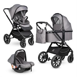 Детская коляска Farfello Belleza 3 в 1 Туманно-серый 1216584998 - фото 71002