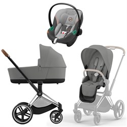 Коляска 3 в 1 Cybex Priam IV Chrome Brown complete и автокресло Aton S2 i-Size Lava Grey Mirage Grey 2113386026 - фото 72088