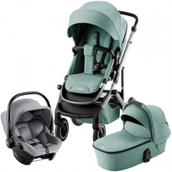 Детская коляска 3 в 1 Britax Roemer Smile 5Z + автокресло BABY-SAFE CORE Frost Grey Jade Green / Frost Grey 355082532 - фото 72519