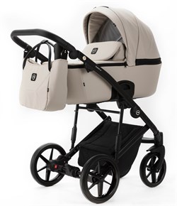 Детская коляска Adamex Mobi Deluxe New 3 в 1 MN-SA07 СВЕТЛО-БЕЖЕВАЯ КОЖА 1363041913 - фото 72844