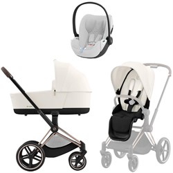 Коляска 3 в 1 Cybex Priam IV Rosegold complete и автокресло Cloud T i-Size Platinum White Plus Off White 1926882224 - фото 73085