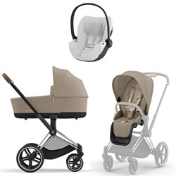Коляска 3 в 1 Cybex Priam IV Chrome Brown complete и автокресло Cloud T i-Size Platinum White Plus Cozy Beige 385936505 - фото 74090