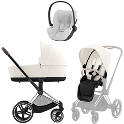 Коляска 3 в 1 Cybex Priam IV Chrome Brown complete и автокресло Cloud T i-Size Platinum White Plus Off White 982067993 - фото 74254