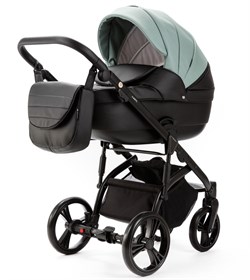 Детская коляска Adamex Lanti Deluxe 3 в 1 LN-SD103 (СЕРО-ЗЕЛЕН.КОЖА + ЧЕРН. КОЖА) 575923403 - фото 74546